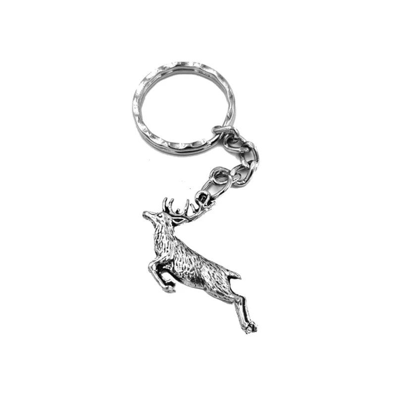 Bisley Pewter Key Ring in Springing Stag