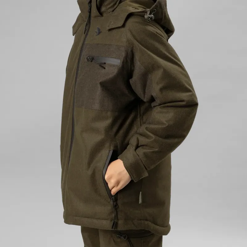 Seeland Avail Junior Children's Jacket in Pine Green Melange-3