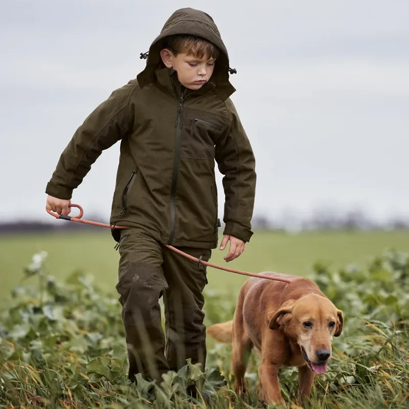 Seeland Avail Junior Children's Jacket in Pine Green Melange-2