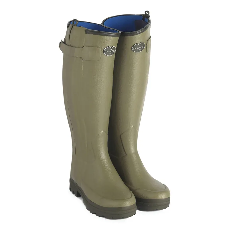 Le Chameau Chasseur Neo Ladies Wellingtons - 38 Calf - Vert Vierzon