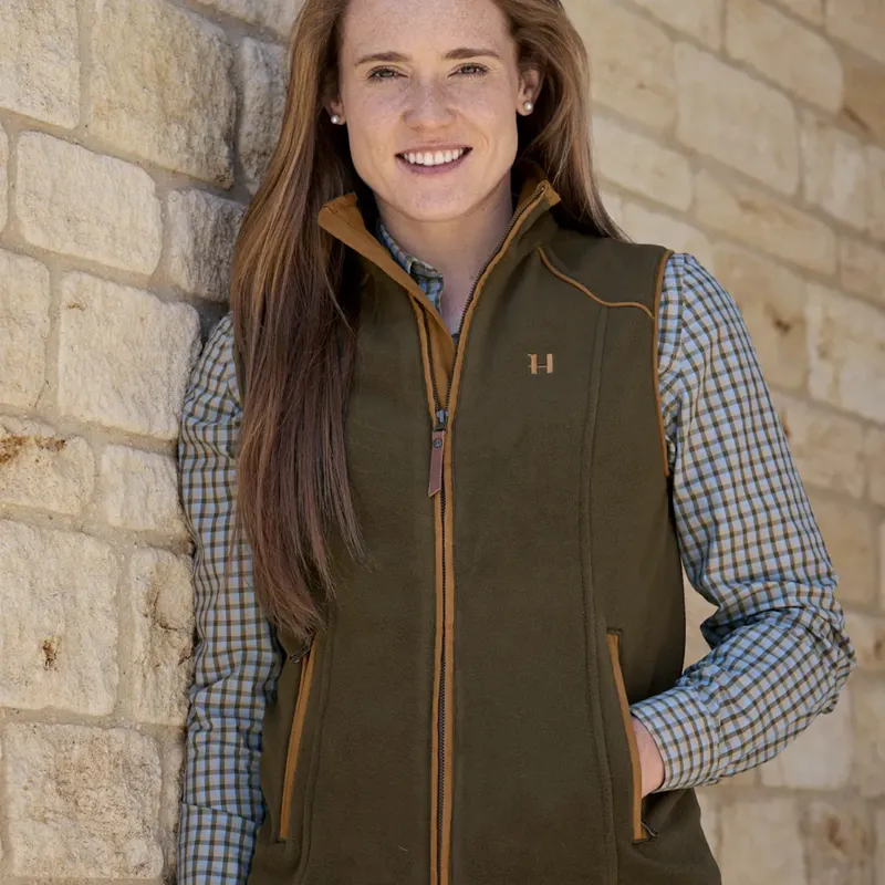 Härkila Ladies Sandhem 200 Fleece Waistcoat in Grape Leaf-1
