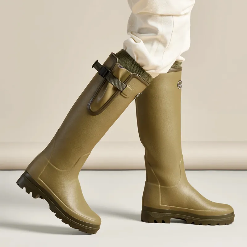 Le Chameau Vierzonord Ladies Neoprene Lined Wellington Boots in Vert-1