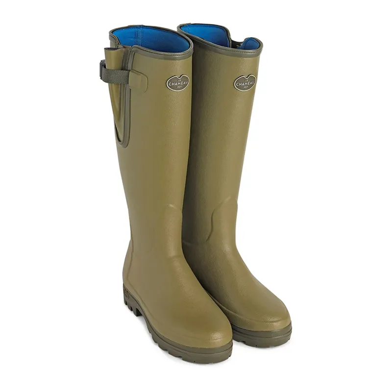 Le Chameau Vierzonord Ladies Neoprene Lined Wellington Boots in Vert