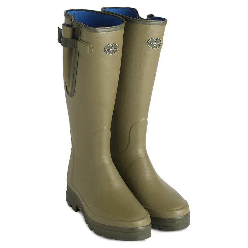 Le Chameau Vierzonord Neoprene Lined Wellington Boots in Vert Chameau