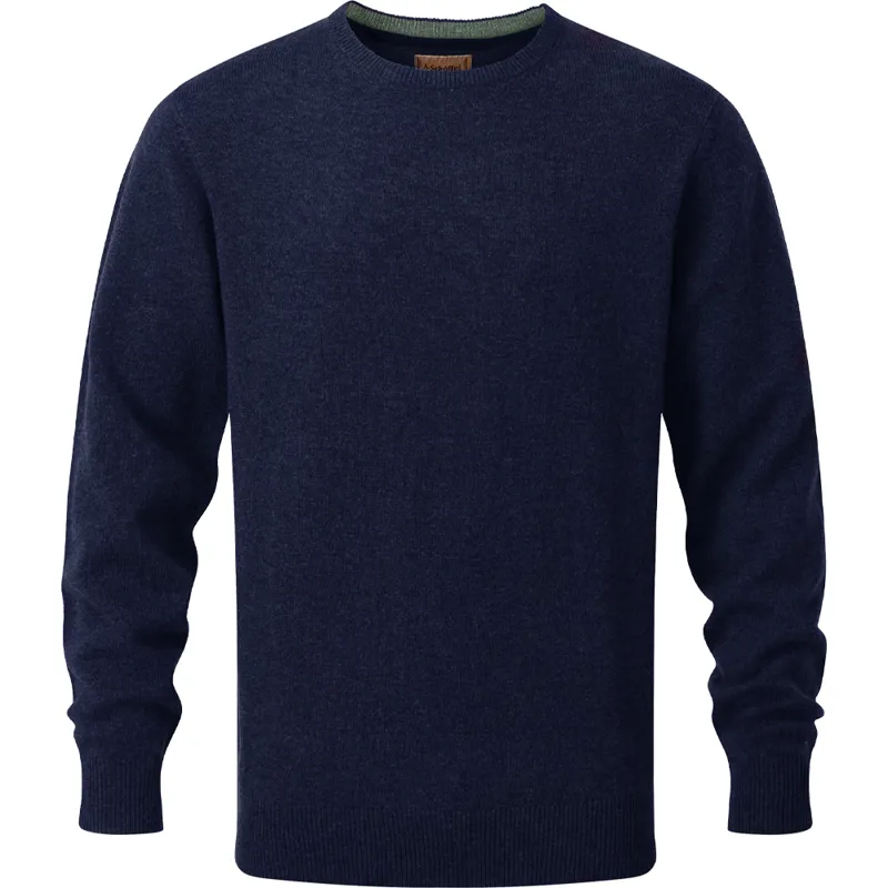 Schöffel Lewis Lambswool Crew Neck Jumper in Ink Navy