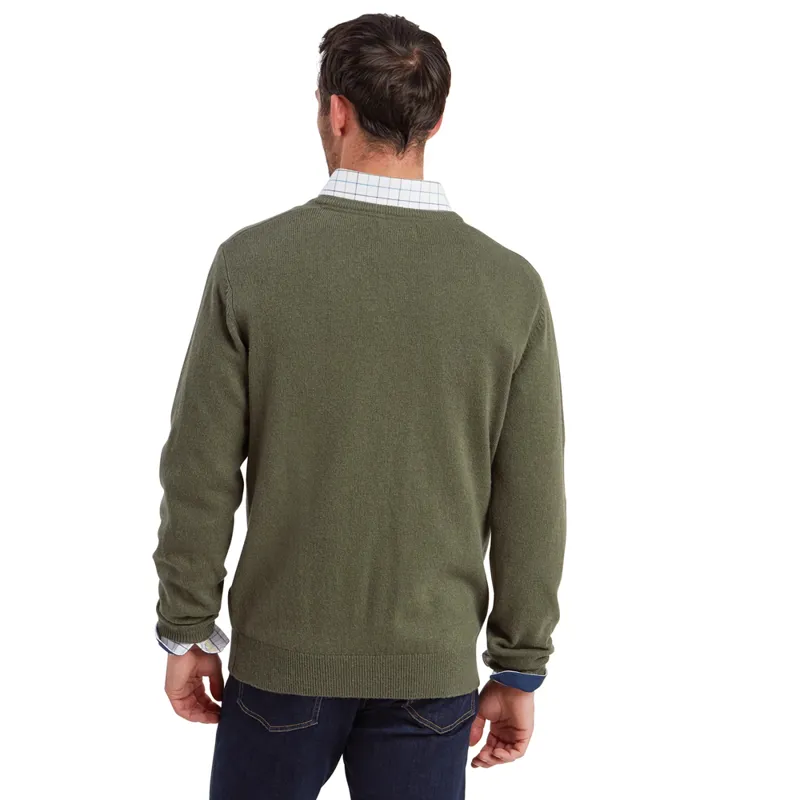 Schöffel Lewis Lambswool V-Neck Jumper in Woodland-2