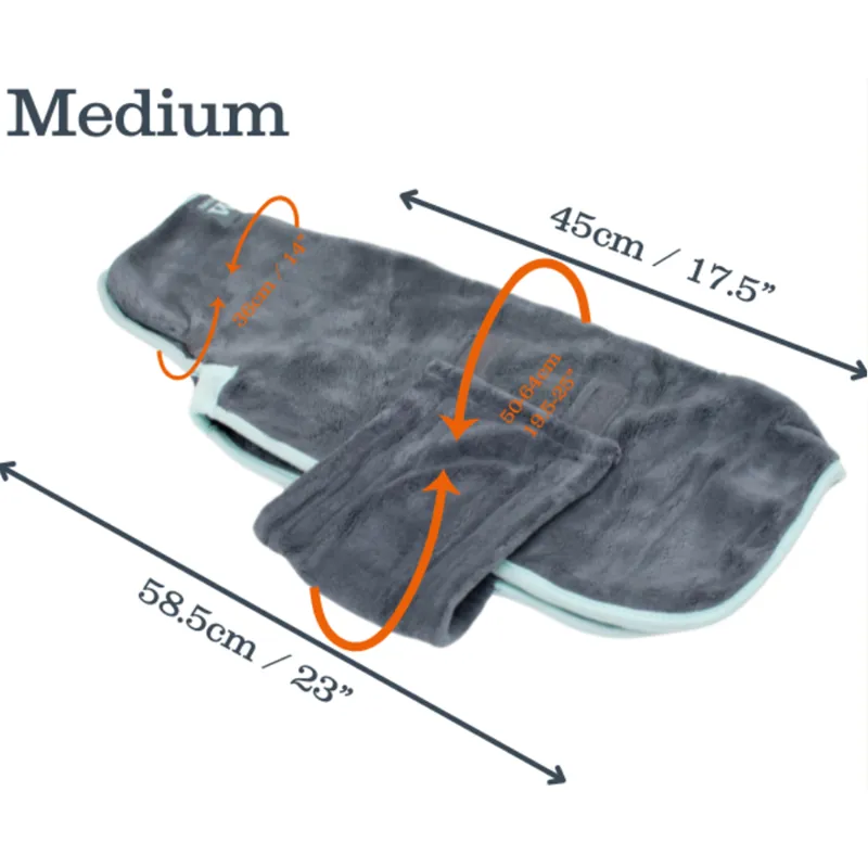 Henry Wag Medium Microfibre Drying Coat in Grey-2