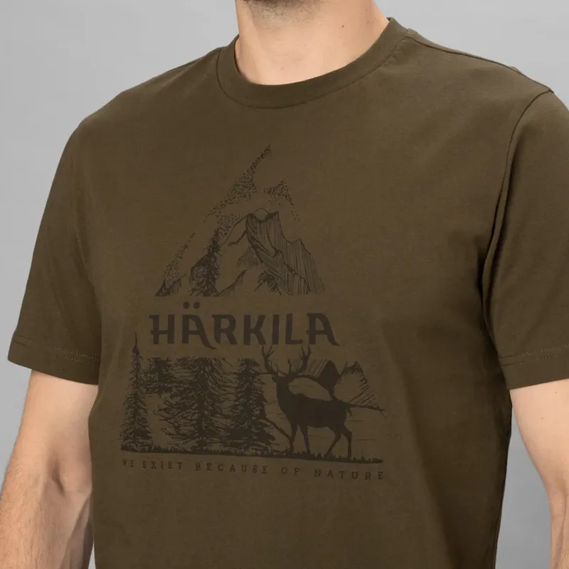 Härkila Nature Short Sleeved T-Shirt in Willow Green-1
