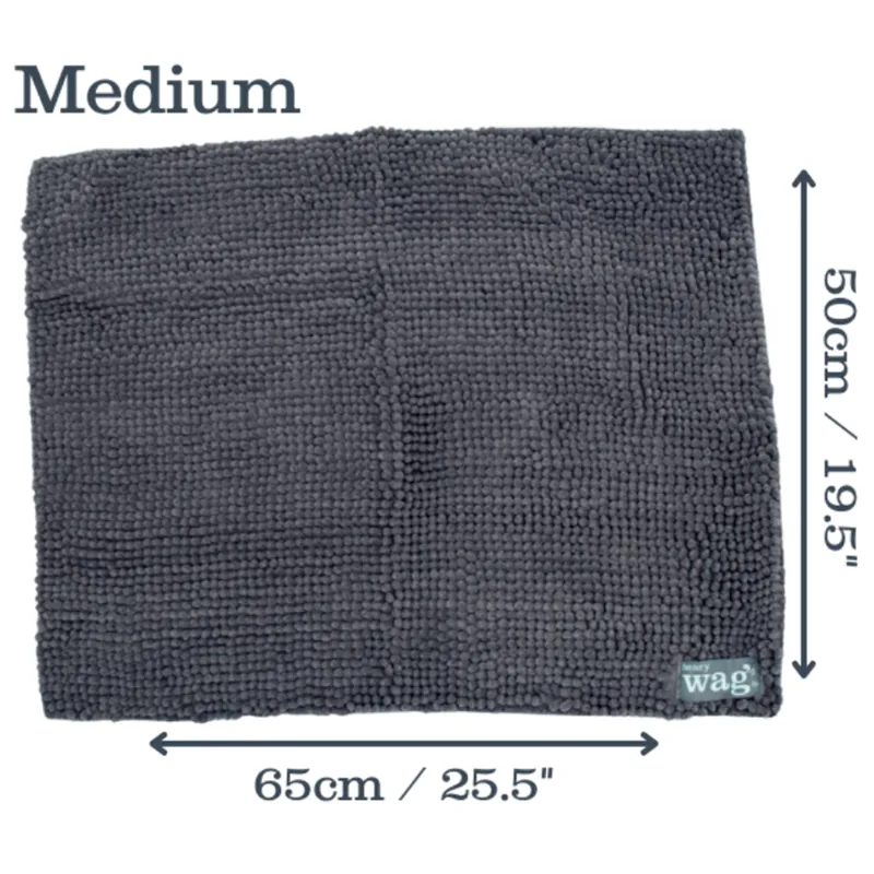 Henry Wag Medium Microfibre Noodle Pet Mat in Grey-1