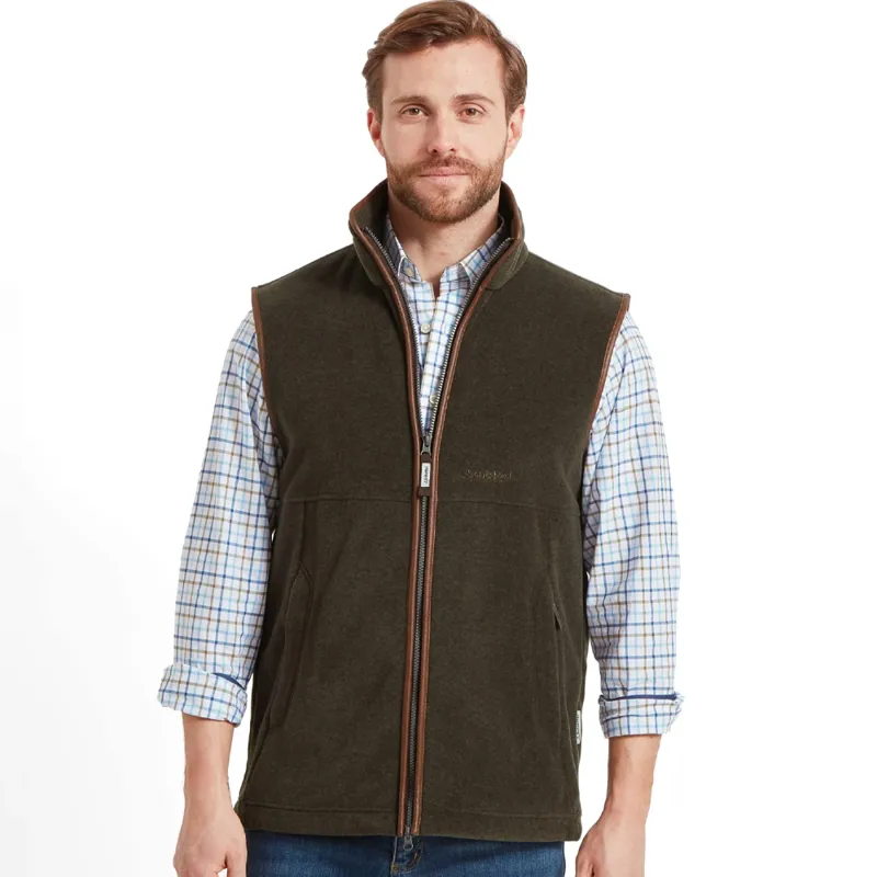 Schöffel Oakham Fleece Gilet in Dark Olive-1