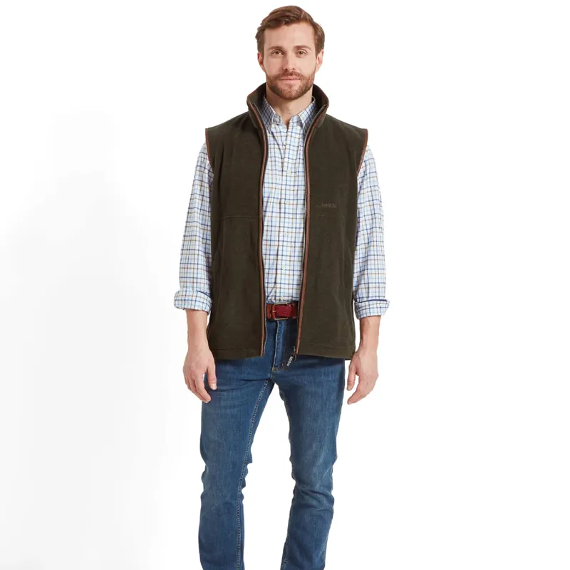 Schöffel Oakham Fleece Gilet in Dark Olive-3