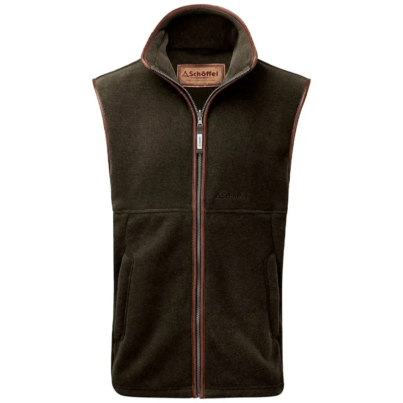 Schöffel Oakham Fleece Gilet in Dark Olive