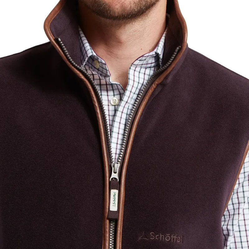 Schöffel Oakham Fleece Gilet in Port-3