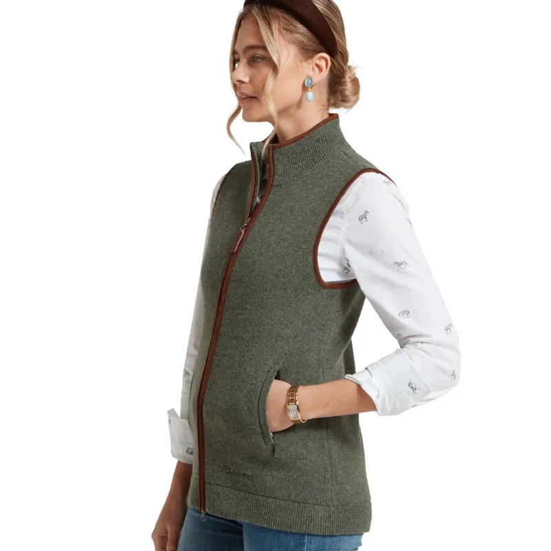 Schöffel Ladies Orkney Merino Gilet in Cedar Green-1