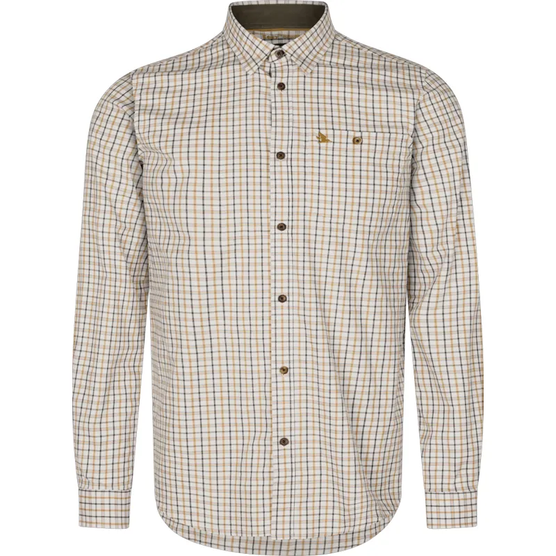 Seeland Oxford Shooting Shirt in Classic Blue and Brown Check