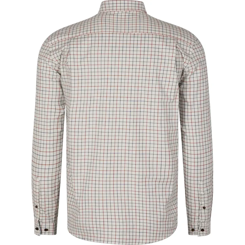 Seeland Oxford Shooting Shirt in Grape Leaf and Terracotta Check-1