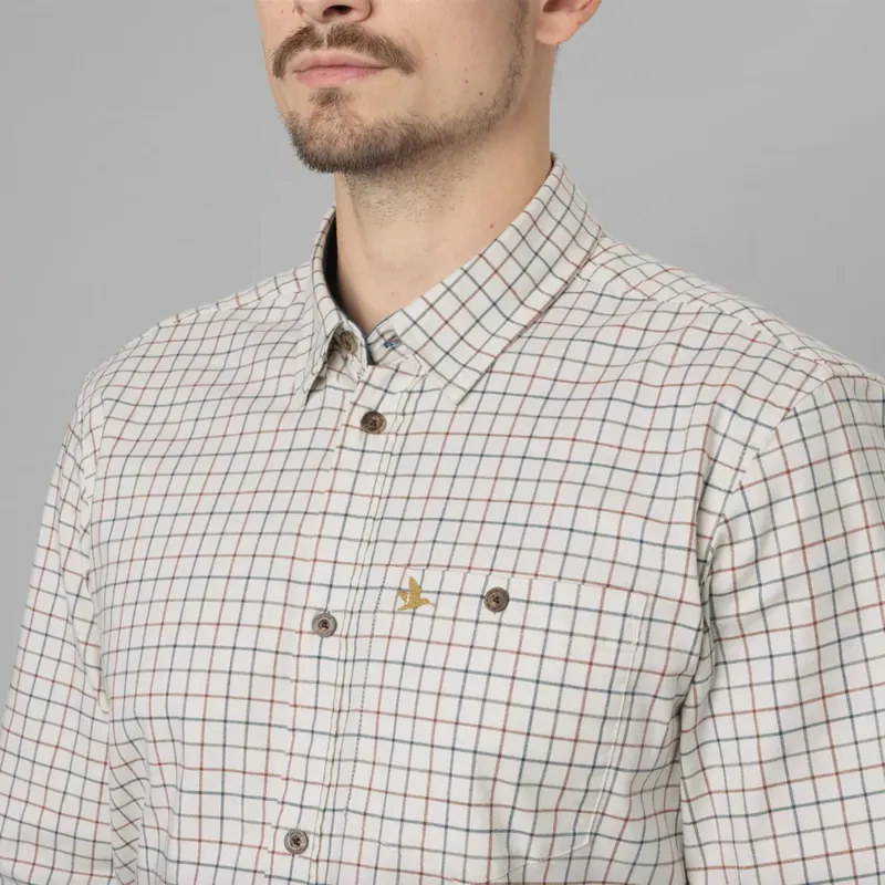 Seeland Oxford Shooting Shirt in Grape Leaf and Terracotta Check-2