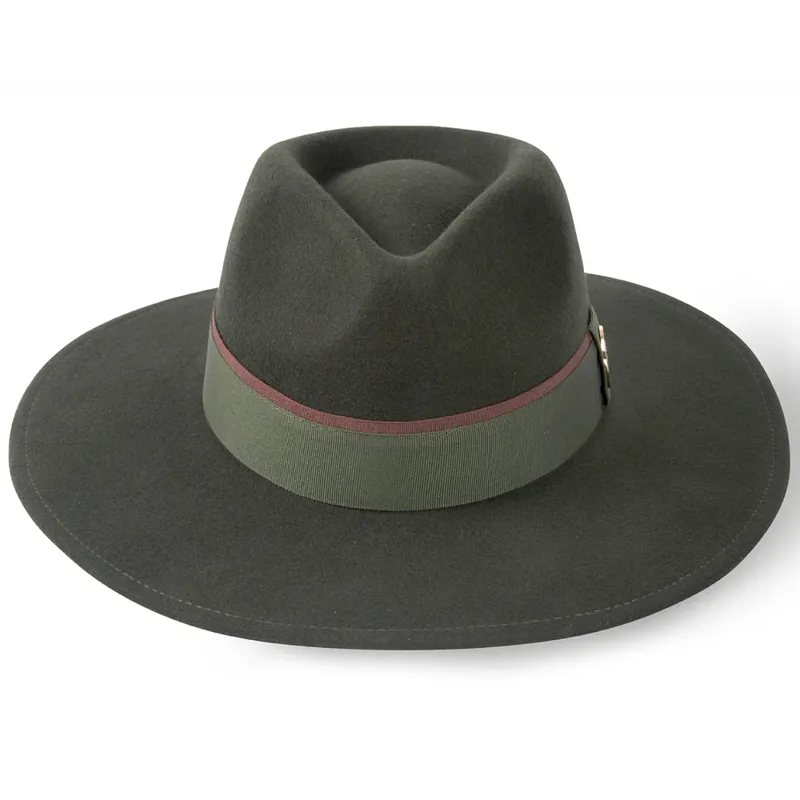 Hicks and Brown The Oxley Fedora in Olive Green