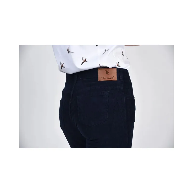 Hartwell Rosie Ladies Needlecord Jeans in Navy-2