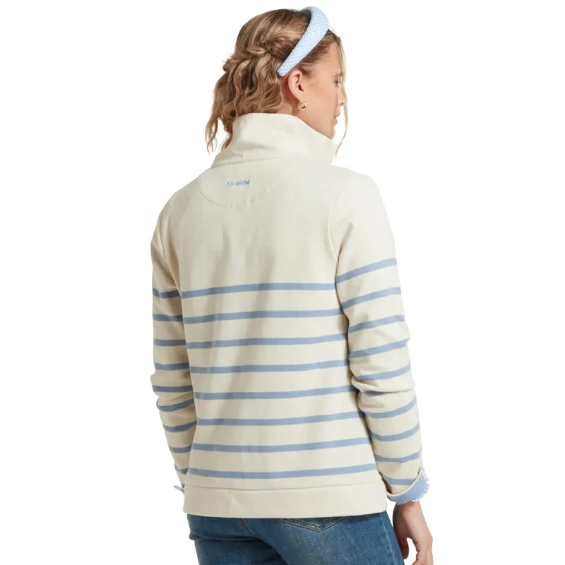 Schöffel Sandown Ladies Sweatshirt in Pale Stone Stripe-2