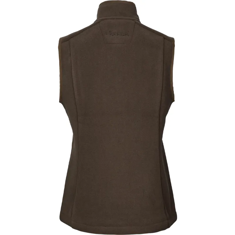 Härkila Sandhem Sherpa Ladies Fleece Waistcoat in Demitasse Brown-1