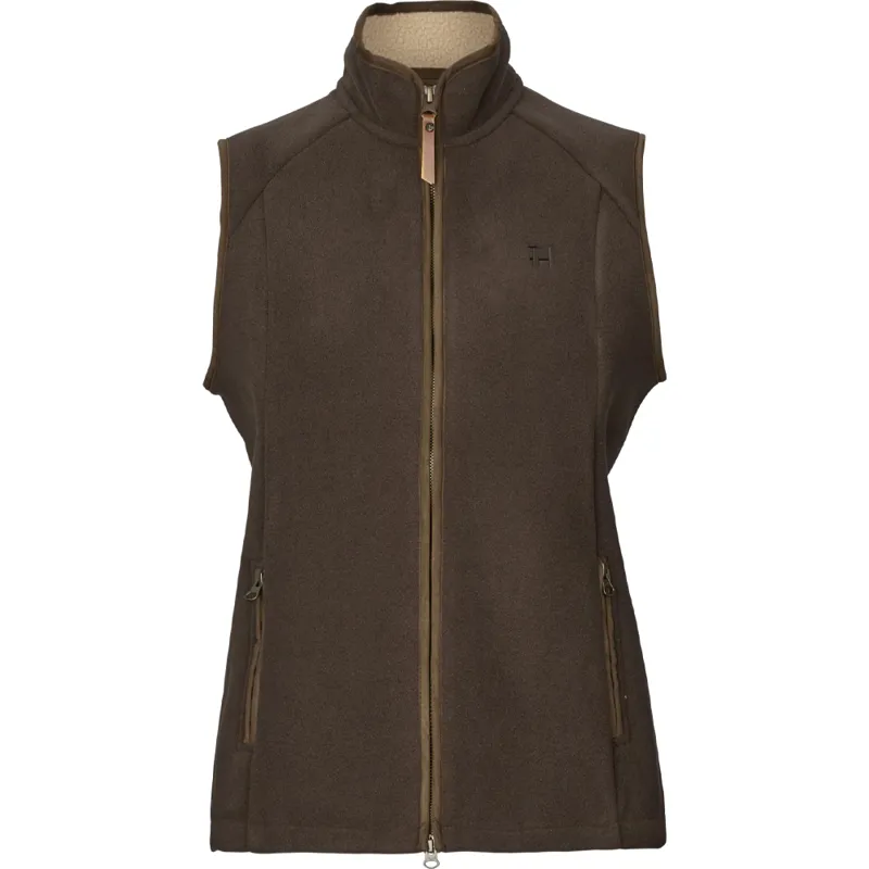 Härkila Sandhem Sherpa Ladies Fleece Waistcoat in Demitasse Brown