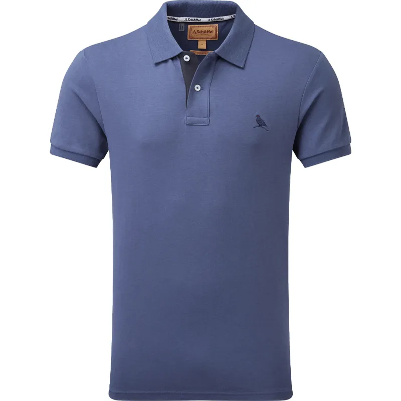 Schöffel St Ives Jersey Polo Shirt in French Navy