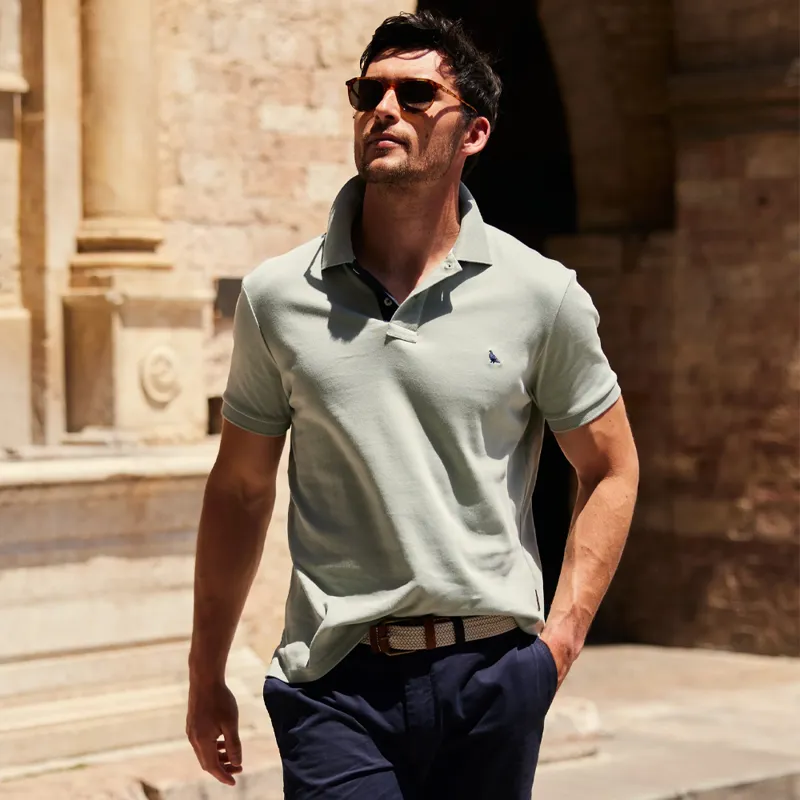 Schöffel St Ives Jersey Polo Shirt in Aqua Grey-1