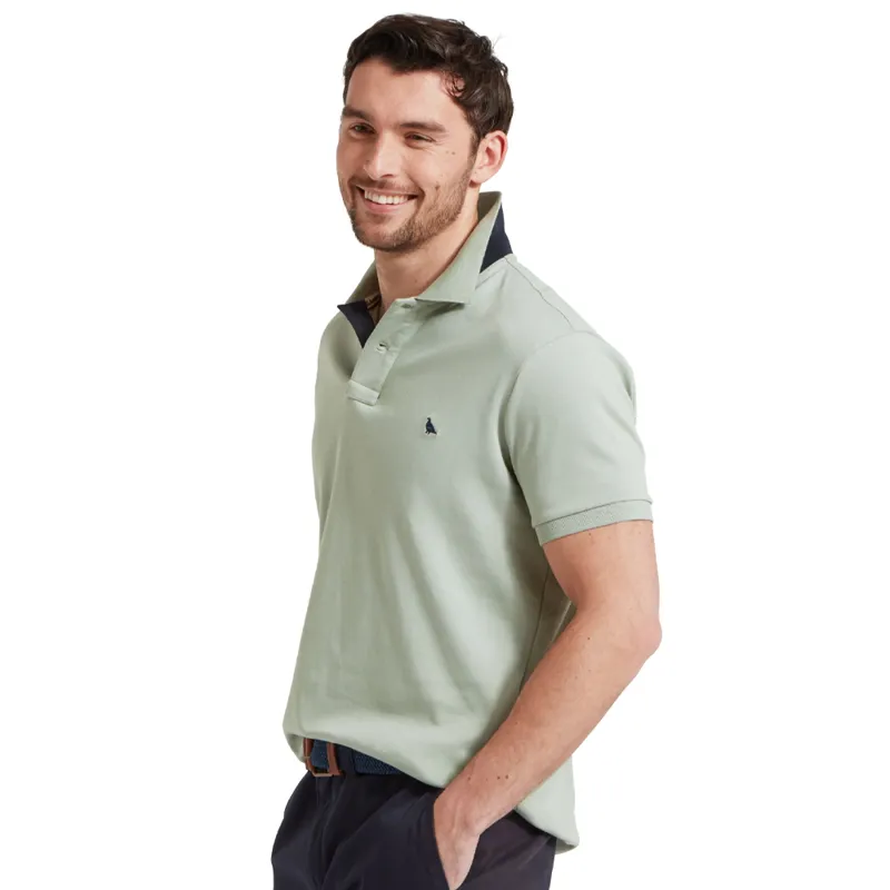 Schöffel St Ives Jersey Polo Shirt in Aqua Grey-2