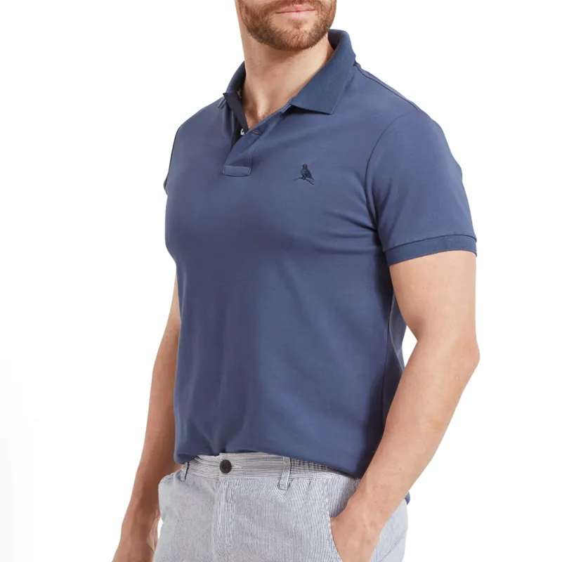 Schöffel St Ives Jersey Polo Shirt in French Navy-1