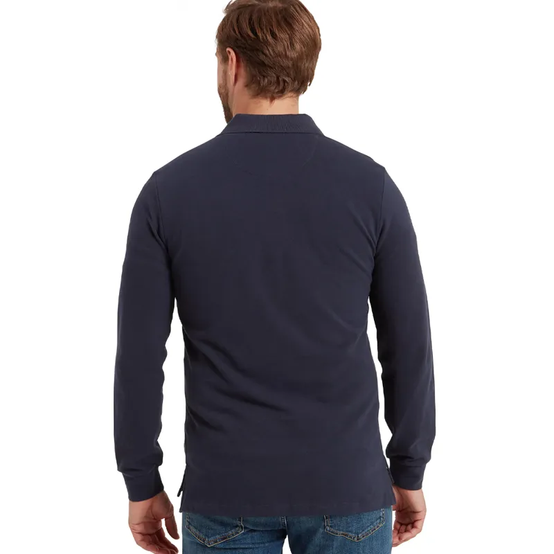 Schöffel St Ives Long Sleeve Polo Shirt in Navy-2