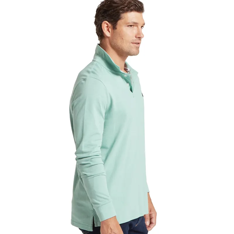 Schöffel St Ives Long Sleeve Polo Shirt in Surf Blue-3