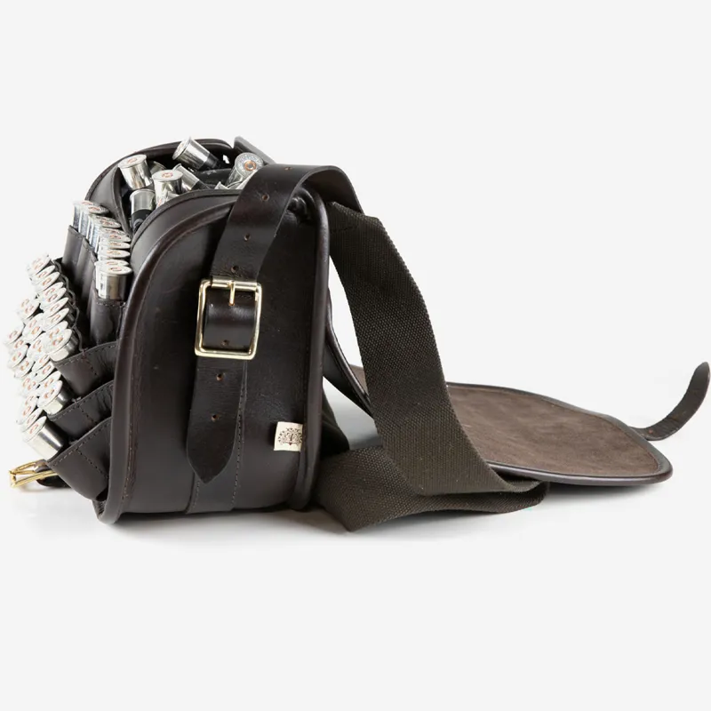 Teales Leather Loaders Bag - 200 Capacity in Dark Brown-1