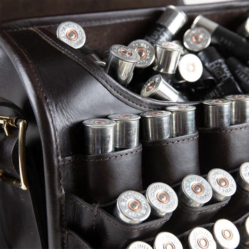 Teales Leather Loaders Bag - 200 Capacity in Dark Brown-3