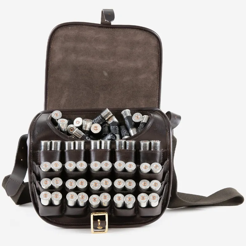 Teales Leather Loaders Bag - 200 Capacity in Dark Brown-2