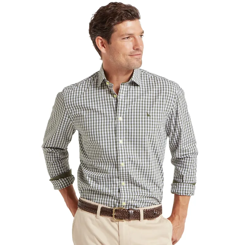 Schöffel Thorpeness Tailored Shirt in Beetle Green Check-1