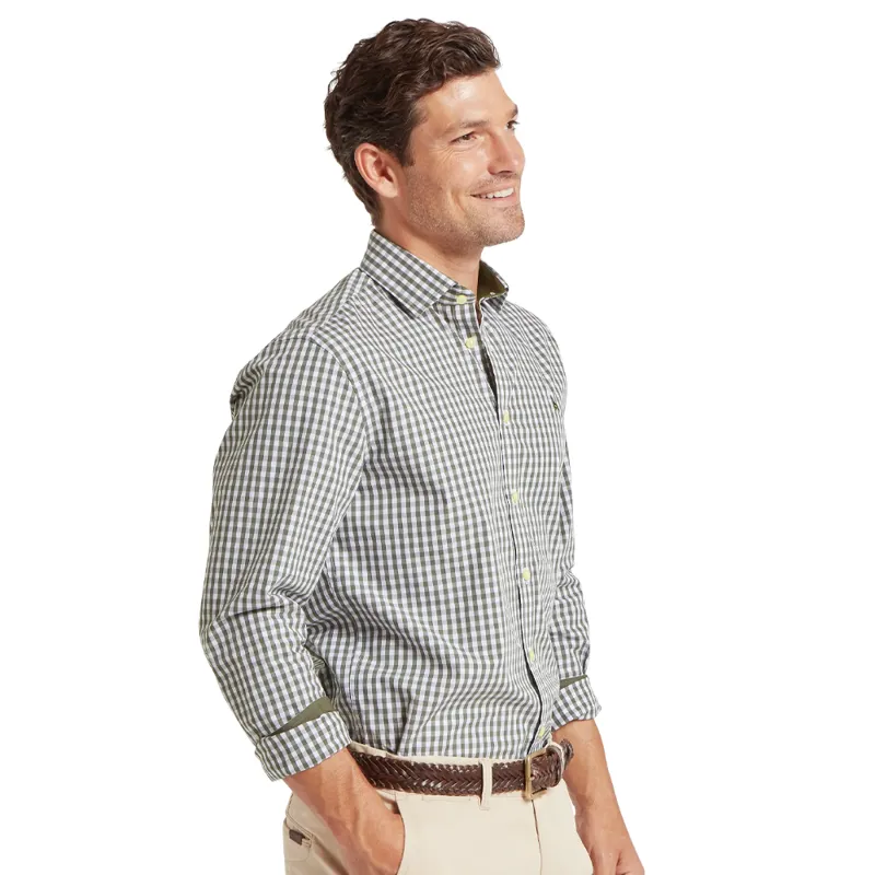 Schöffel Thorpeness Tailored Shirt in Beetle Green Check-3