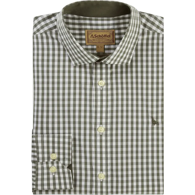 Schöffel Thorpeness Tailored Shirt in Beetle Green Check