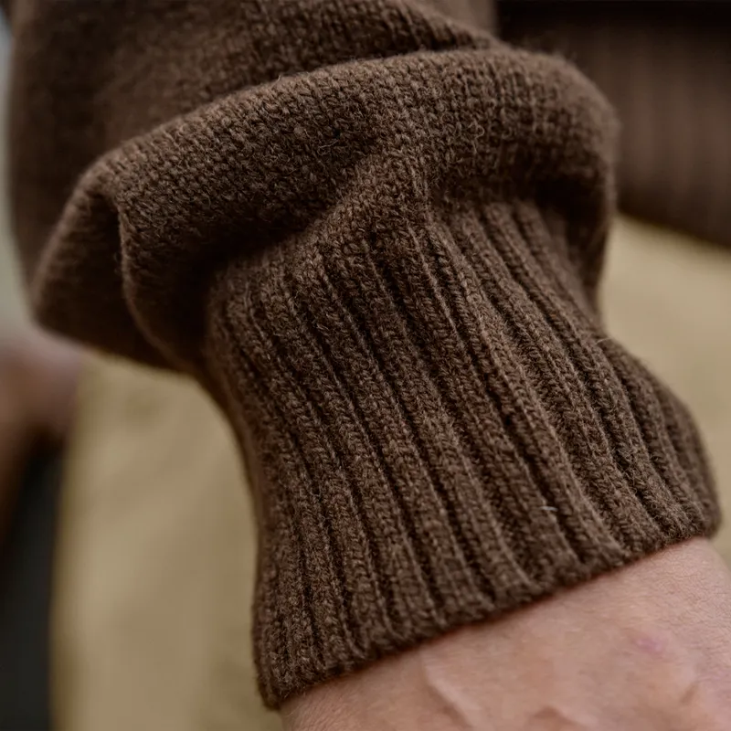 Härkila Vincent Merino Half Zip in Demitasse Brown-2