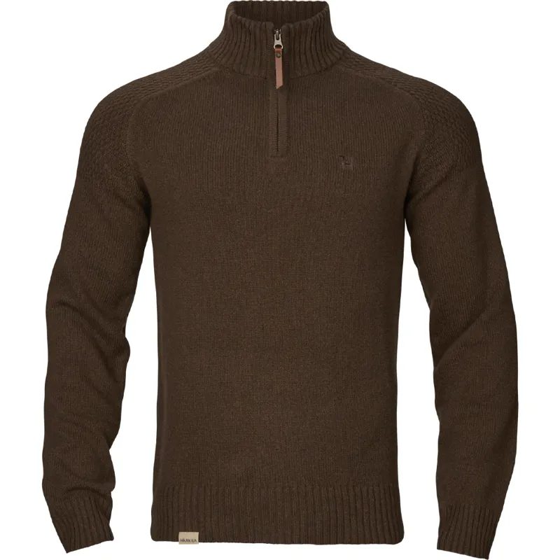 Härkila Vincent Merino Half Zip in Demitasse Brown
