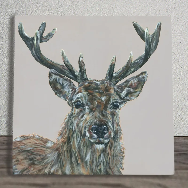 Vivid Squid Hello Deer Ceramic Tile