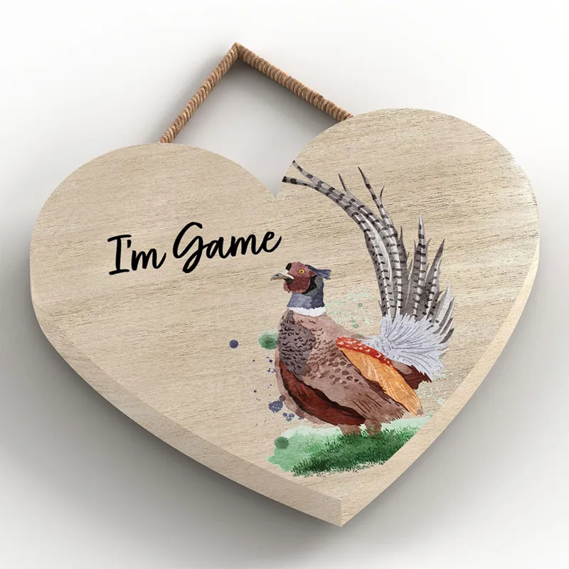 Vivid Squid 'I'm Game' Small Heart Plaque