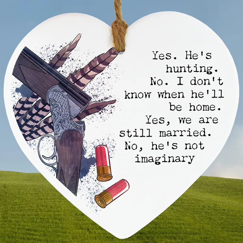Vivid Squid 'He's Not Imaginary' Ceramic Heart Hanging Plaque