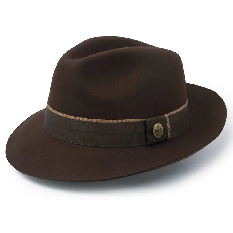 Hicks and Brown The Wingfield Trilby in Dark Brown